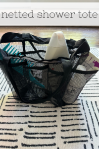 netted shower tote